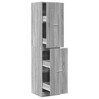 Berkfield Home Apothecary Cabinet&not;Grey Sonoma 40x41x174.5 cm Engineered Wood in Grey