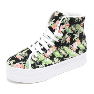 Jeffrey Campbell Sneakers, female, Multicolor, 7 UK, Black Floral Wedge Trainers