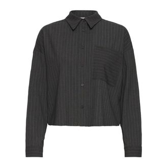 Ichi Shirts - Dames - Overhemden - Zwart - XS - Overhemden