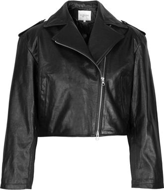 Envelope 1976 Petit Biker Jacket - Dames - Leren en Su&egrave;de Jassen - Zwart - M - Leer - Jassen