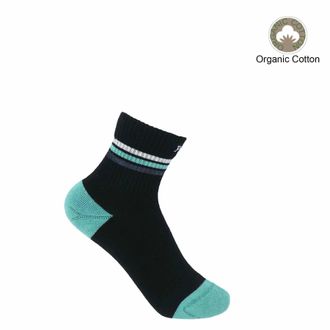 Peper Harow Quarter Crew Organic Womens Sport Socks - Black