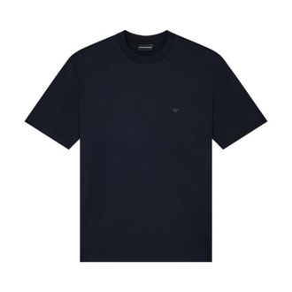 Emporio Armani T-shirt met ronde hals en logo detail - Heren - T-shirts - Blauw - L - Tops