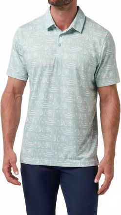 Travis Mathew Featherweight Cabana Polo In Aqua Foam