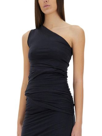 Patou One-Shoulder Cotton Dress - Blue
