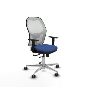 Piqueras y Crespo Silla De Oficina Piqueras Y Crespo Jorquera Azul Marino Malla Blanca