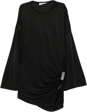 The Attico Jurk met ruchesdetail - Dames - Korte kleedjes - Zwart - S - Kleedjes