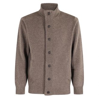 Barbour C&aacute;rdigan de lana con cremallera completa - Knitwear - Hombre - Marr&oacute;n - XL