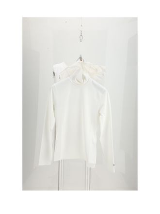 Celine Mens High Neck Top Optic White Cotton Knitwear Sweater