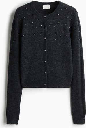 H&M Cardigan mit Verzierung - Grau