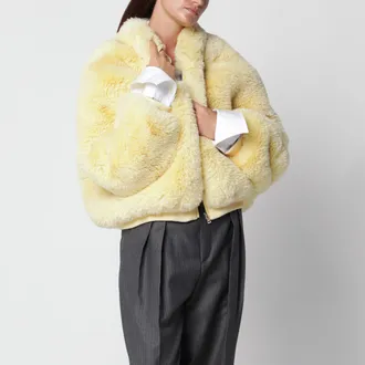Frankie Shop Butter faux fur bomber jacket