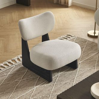 Castlery Black Performance Boucle Armchair | Solange by Castlery
