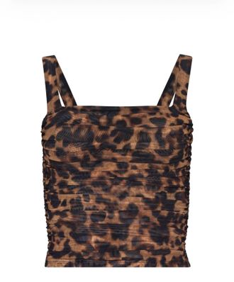 L'agence Womens Rasha Shirred Tank In Beige