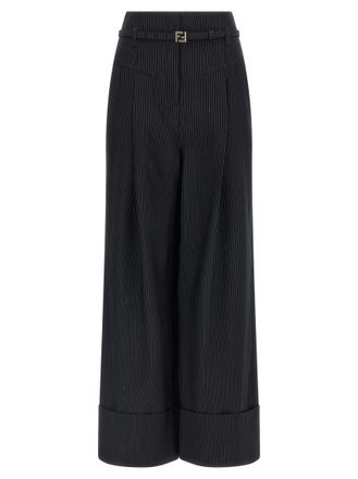 Fendi Blue Pinstripe wool pants