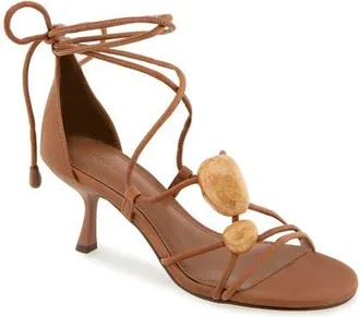Rebecca Minkoff Lilibet Ankle Tie Sandal in Cognac at Nordstrom, Size 9.5