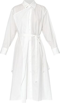 Yohji Yamamoto Cross-over dress - women - Cotton - 2 - White