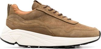 Buttero Schoenen, Heren, Beige, 40 EU, Leer, Colour-block Sneaker
