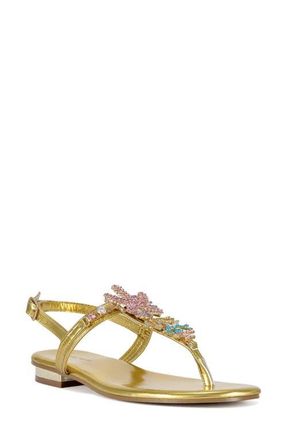 Azalea Wang Nautia Sandal in Gold at Nordstrom, Size 10