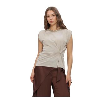 Summum Dames, Tops, Beige, Maat: S Linnen