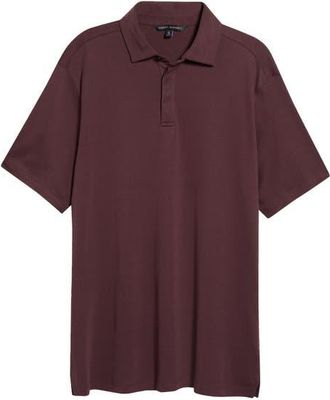 Robert Barakett Georgia Solid Pima Cotton Polo in Deep Bordeaux at Nordstrom, Size Xx-Large