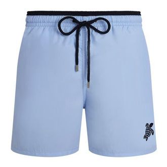 Vilebrequin Mens Solid Bicolor Length Swim Trunks in Flax Flower at Nordstrom, Size Xx-Large