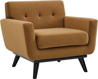 ModWay Engage Performance Cognac Velvet Armchair