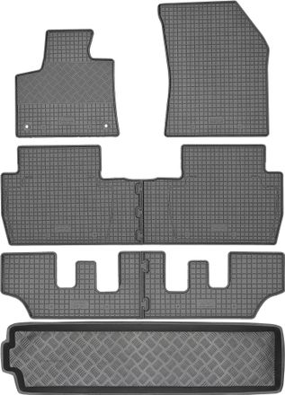 OEM Peugeot 5008 Ii Monovolumen A Partir De 2017 Set - Alfombrillas De Goma Para Coche + Alfombrilla Para Maletero