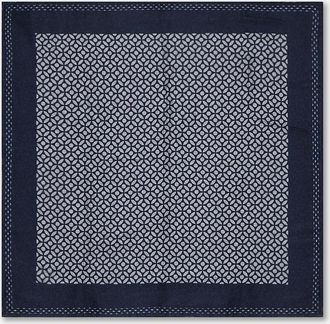 Brunello Cucinelli Einstecktuch aus Seide mit geometrischen Motiven