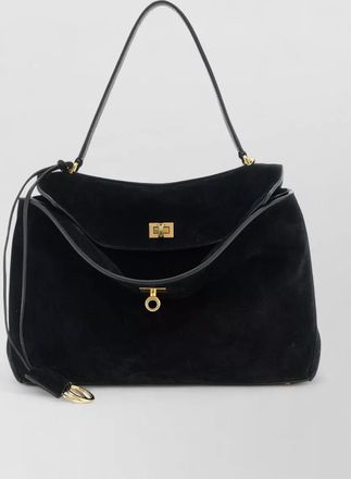 Balenciaga rodeo medium suede shoulder top handle bag