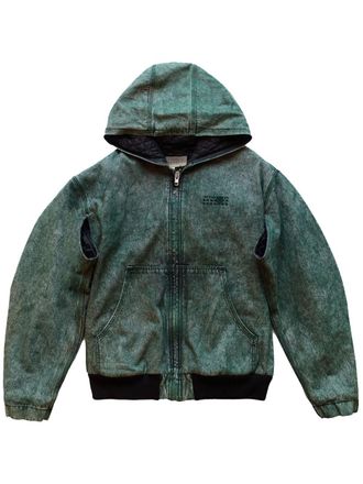Maison Margiela hooded bomber jacket - men - Cotton - L - Green
