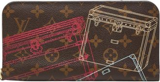 Louis Vuitton Brown Multi-Color Pvc Leather Long Wallet (Bi-Fold) (Pre-Owned)