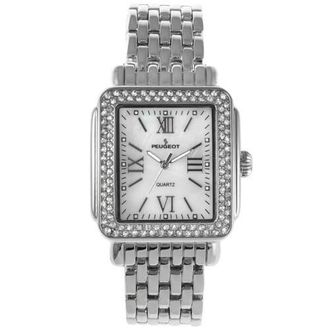 Peugeot Panther Square Tank Bracelet Watch- 36x30MM in Silver at Nordstrom