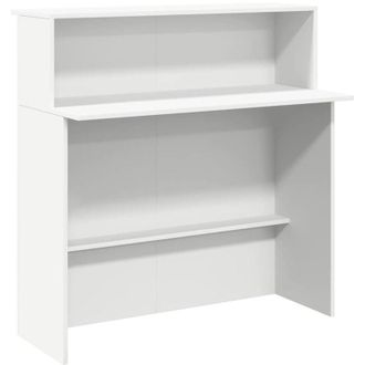 vidaXL Reception Desk White 100x50x103.5 cm Engineered Wood Vidaxl