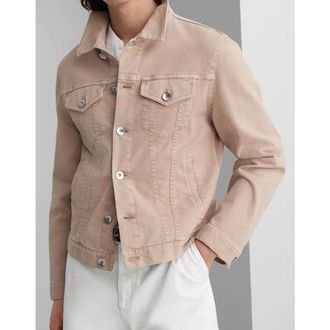 Brunello Cucinelli Beige Tailored Denim Jacket, Brand Size 46 (US Size 36)