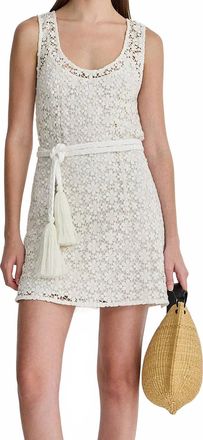 Apiece Apart Rahel Tassle Mini Dress In Cream