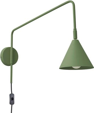 Wonderlamp Aplique de pared de acero verde lineal e14