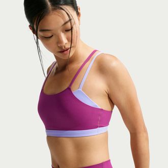 Nike Womens Zenvy Light-Support Padded Sports Bra in Black | IX7279-010