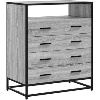 vidaXL Cajonera De Madera Contrachapada Gris Sonoma 70x41x83,5 Cm Vidaxl