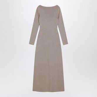 Pianoforte di Max Mara Beige Dress In Viscose And Lurex Yarn