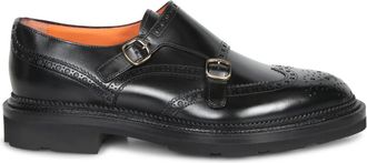 Santoni Klassieke Leren Zakelijke Schoenen voor Mannen - Heren - Nette schoenen - Zwart - 43 1/2 EU - Schoenen