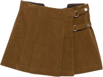 Golden Goose Rokken, Dames, Bruin, M, Katoen, Gekreukelde Corduroy Rok
