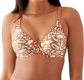 Wacoal Basic Beauty Full Figure Seamless Underwire Bra In Etched Leaves