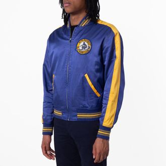 Polo Ralph Lauren Surf Theme Letterman Lined Bomber Jacket, Size Small