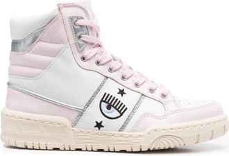 Chiara Ferragni Witte lage sneakers lichtroze - Dames - Sneakers - Wit - 36 EU - Schoenen