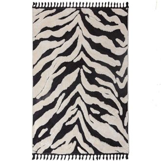 Flair Rugs Alfombra moderna blanco y negro 200x300cm