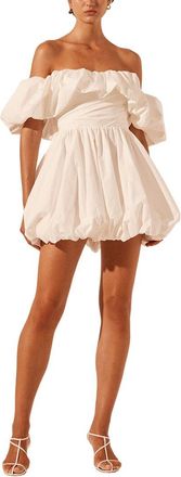 Shona Joy Maiori Off Shoulder Draped Bubble Mini Dress