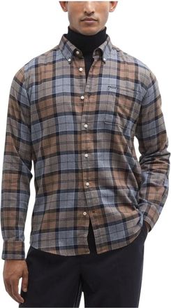 Barbour Geruite Getailleerde Overhemd - Heren - Casual Overhemden - Veelkleurig - M - Leer - Overhemden