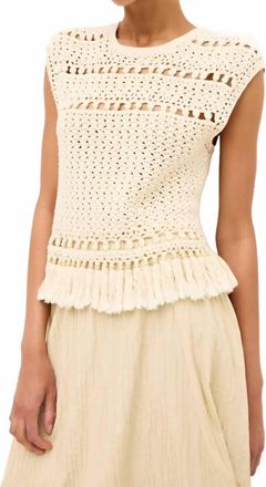 Marie Oliver Mira Crochet Top In Vesper