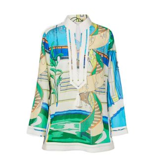 Tory Burch Tassel Tunic - female - Tory Burch - Short Dresses - Multicolor - M - Dresses
