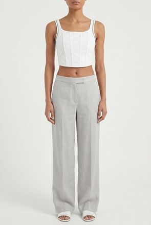 Brunello Cucinelli White Fitted Tank Top, Size X-Small
