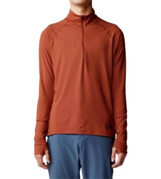 Mountain Hardwear Butter Up Half Zip Sweatshirt In Iron Oxide